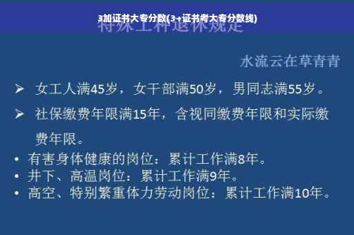 3加证书大专分数(3+证书考大专分数线)