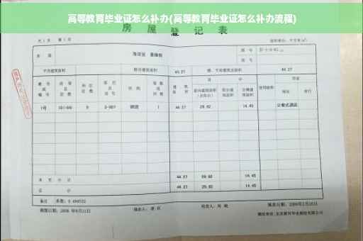 高等教育毕业证怎么补办(高等教育毕业证怎么补办流程)