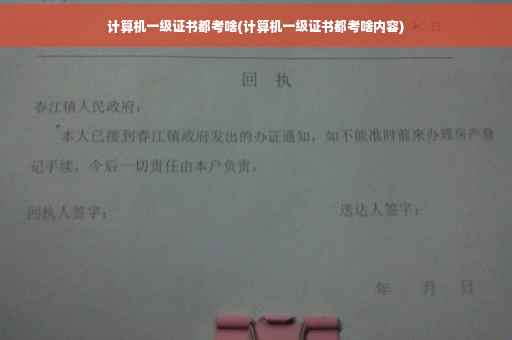 计算机一级证书都考啥(计算机一级证书都考啥内容) 计算机一级证书都考啥(计算机一级证书都考啥内容)