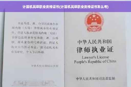 计算机高级职业资格证书(计算机高级职业资格证书怎么考)