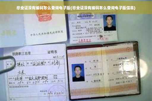 毕业证没有编码怎么查询电子版(毕业证没有编码怎么查询电子版信息) 毕业证没有编码怎么查询电子版(毕业证没有编码怎么查询电子版信息)
