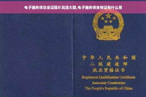 电子商务师毕业证图片高清大图,电子商务师资格证有什么用