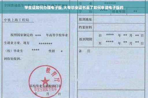 学生证如何办理电子版,大专毕业证书丢了如何申请电子版的