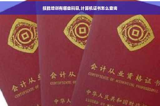 技能培训有哪些科目,计算机证书怎么查询