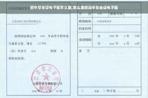 初中毕业证电子版怎么查,怎么查找高中毕业证电子版
