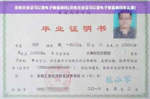 没有毕业证可以查电子备案表吗(没有毕业证可以查电子备案表吗怎么查)