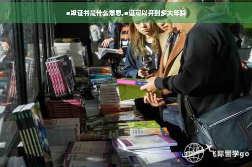 e级证书是什么意思,e证可以开到多大年龄