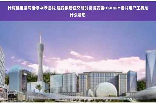 计算机组装与维修中级证书,建行银盾在交易时说请安装USBKEY证书用户工具是什么意思