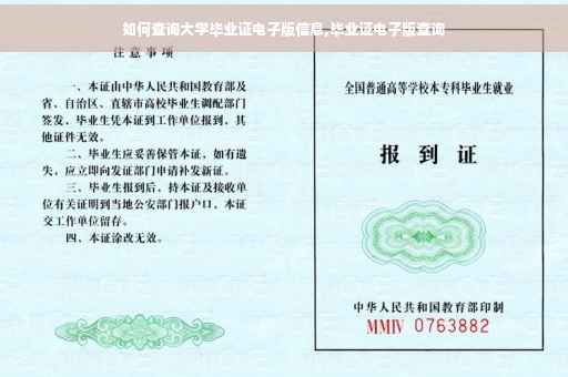 如何查询大学毕业证电子版信息,毕业证电子版查询