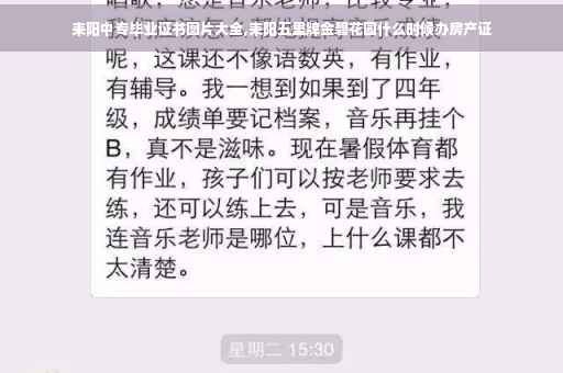 耒阳中专毕业证书图片大全,耒阳五里牌金碧花园什么时候办房产证