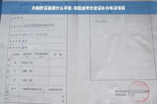 办制砂证需要什么手续-阜阳成考毕业证补办电话号码