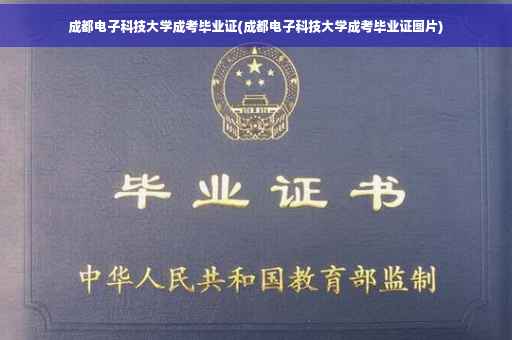 成都电子科技大学成考毕业证(成都电子科技大学成考毕业证图片)