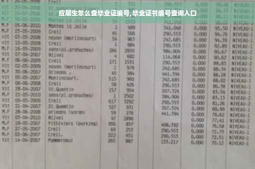 应届生怎么查毕业证编号,毕业证书编号查询入口