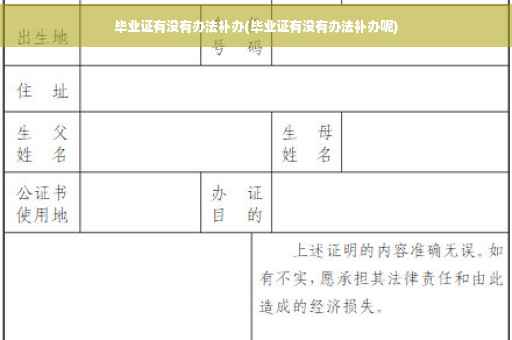 毕业证有没有办法补办(毕业证有没有办法补办呢)