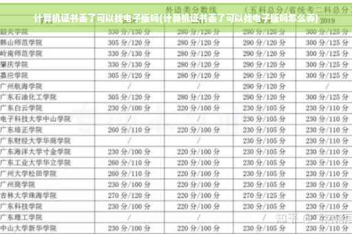 计算机证书丢了可以找电子版吗(计算机证书丢了可以找电子版吗怎么弄) 计算机证书丢了可以找电子版吗(计算机证书丢了可以找电子版吗怎么弄)