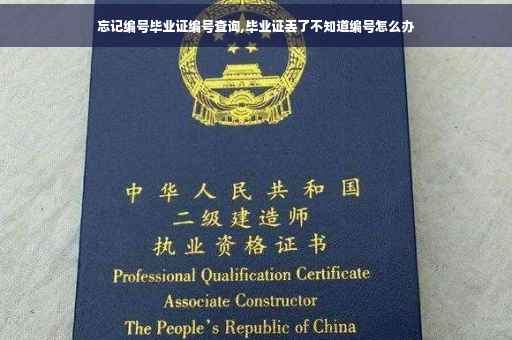 忘记编号毕业证编号查询,毕业证丢了不知道编号怎么办
