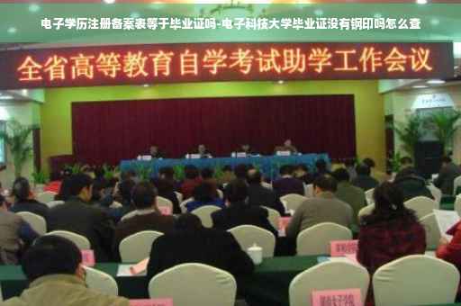 电子学历注册备案表等于毕业证吗-电子科技大学毕业证没有钢印吗怎么查