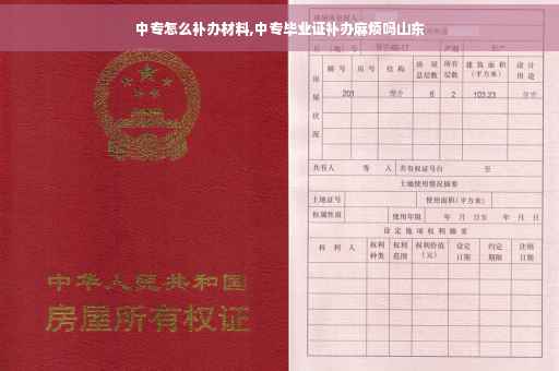 中专怎么补办材料,中专毕业证补办麻烦吗山东