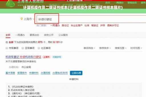 计算机操作员二级证书样本(计算机操作员二级证书样本图片)