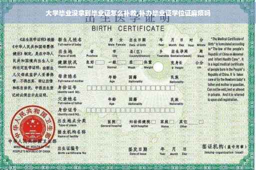 大学毕业没拿到毕业证怎么补救,补办毕业证学位证麻烦吗