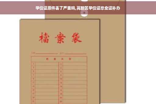 学位证原件丢了严重吗,高新区学位证毕业证补办