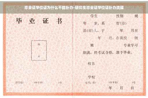毕业证学位证为什么不能补办-研究生毕业证学位证补办流程