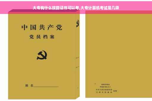 大专有什么技能证书可以考,大专计算机考试是几级