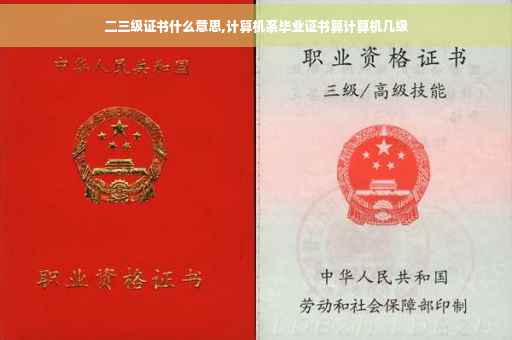二三级证书什么意思,计算机系毕业证书算计算机几级