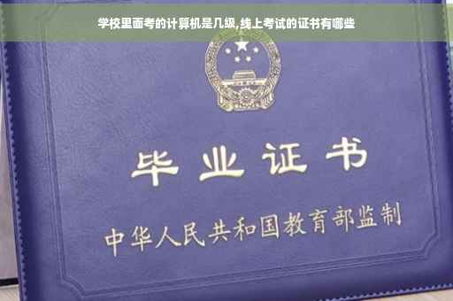 学校里面考的计算机是几级,线上考试的证书有哪些