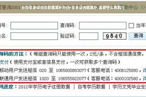 补办毕业证应该在哪里补办(补毕业证去哪里补,需要什么资料?)