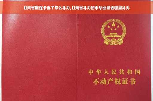 甘肃省医保卡丢了怎么补办,甘肃省补办初中毕业证去哪里补办