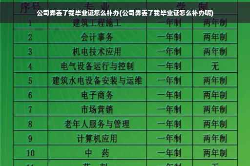 公司弄丢了我毕业证怎么补办(公司弄丢了我毕业证怎么补办呢)