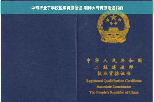 中专毕业了学校说没有派遣证-哪种大专有派遣证书的