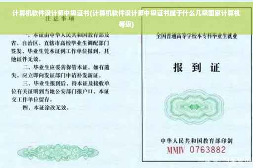 计算机软件设计师中级证书(计算机软件设计师中级证书属于什么几级国家计算机等级)