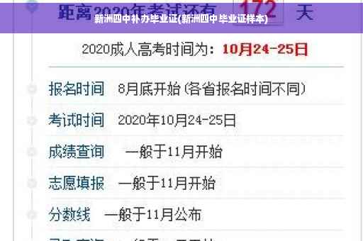 新洲四中补办毕业证(新洲四中毕业证样本)