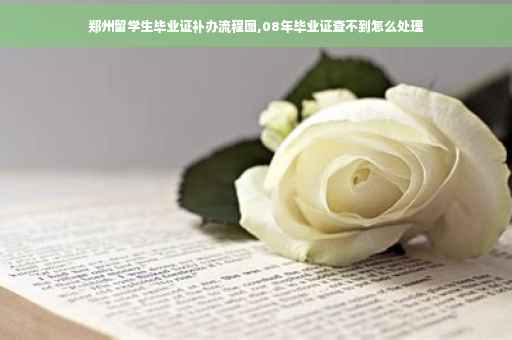 郑州留学生毕业证补办流程图,08年毕业证查不到怎么处理