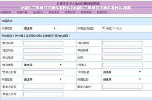 计算机二级证书主要是考什么(计算机二级证书主要是考什么内容)