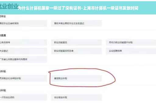 为什么计算机国家一级过了没有证书-上海市计算机一级证书发放时间