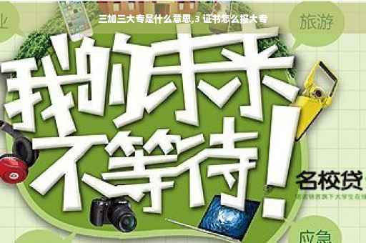 三加三大专是什么意思,3 证书怎么报大专