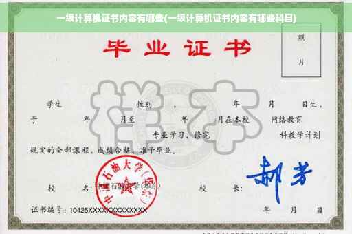 一级计算机证书内容有哪些(一级计算机证书内容有哪些科目)