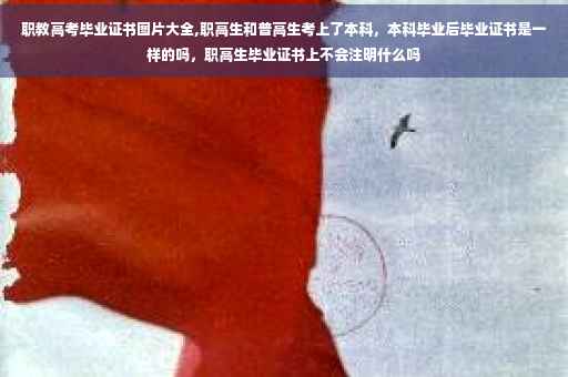 职教高考毕业证书图片大全,职高生和普高生考上了本科，本科毕业后毕业证书是一样的吗，职高生毕业证书上不会注明什么吗
