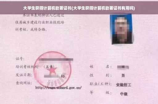 大学生获得计算机软著证书(大学生获得计算机软著证书有用吗)