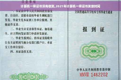 计算机一级证书没有收到,2021年计算机一级证书发放时间