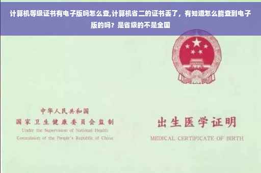计算机等级证书有电子版吗怎么查,计算机省二的证书丢了，有知道怎么能查到电子版的吗？是省级的不是全国
