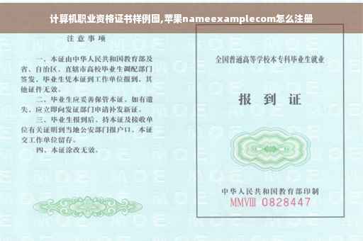 计算机职业资格证书样例图,苹果nameexamplecom怎么注册