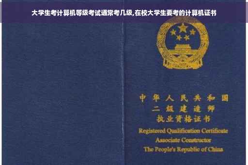 大学生考计算机等级考试通常考几级,在校大学生要考的计算机证书