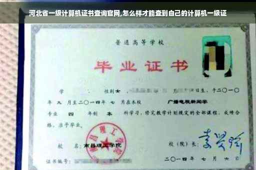 河北省一级计算机证书查询官网,怎么样才能查到自己的计算机一级证