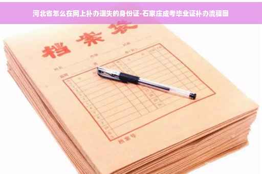 河北省怎么在网上补办遗失的身份证-石家庄成考毕业证补办流程图