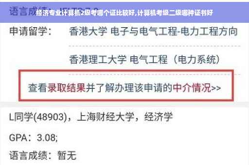 经济专业计算机2级考哪个证比较好,计算机考级二级哪种证书好