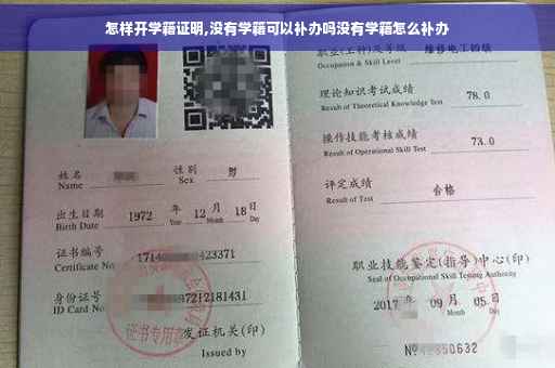 怎样开学籍证明,没有学籍可以补办吗没有学籍怎么补办
